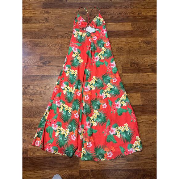 Viva Aviva Ixora Hawaiian Maxi Slip Dress Women’s Size 2 – Tropical Vacay Style - Picture 2 of 10